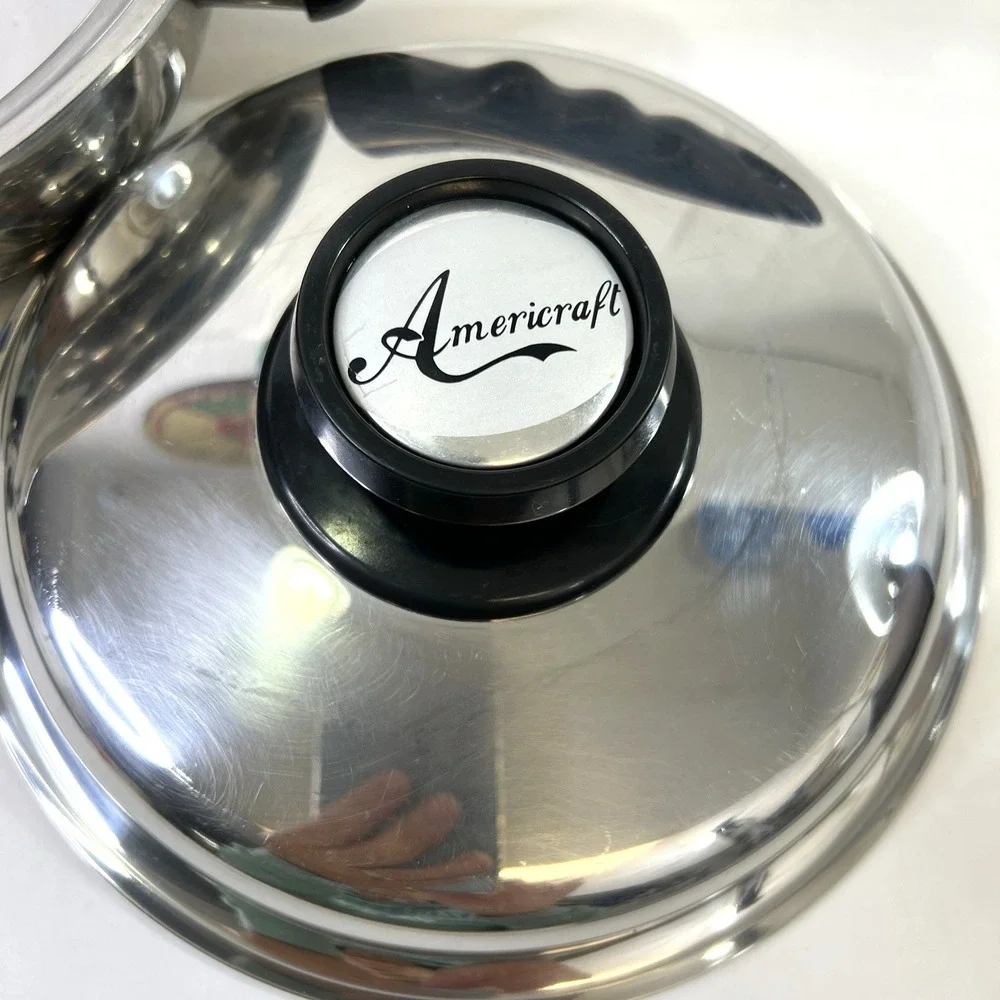 Americraft Small‎ Skillet With Lid Waterless Stainless Steel West Bend WI USA